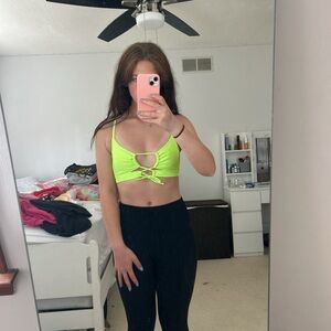 NEON GREEN SWIMSUIT TOP!!
